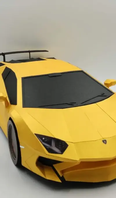 客製化紙紮藍寶堅尼Aventador-S-正面俯拍