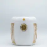 九品金雕蓮花越南白玉骨灰罈