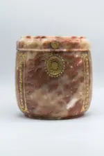 九品金雕蓮花墨西哥紅龍骨灰罈