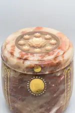 九品金雕蓮花墨西哥紅龍骨灰罈：圖片 2